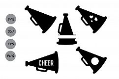 Cheer Megaphone SVG Cut Files, Cheer Monogram Svg, Megaphone Svg File, Cricut files, silhouette files, Cheerleader Svg, svg, dxf, eps, png. Product Image 2