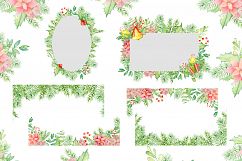 Christmas watercolor frames and arrangements Product Image 4