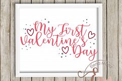My First Valentines Day SVG, JPEG, Instant Download, Cricut or Silhouette Cut file, Vinyl, Inspiration Quote, Printable, Valentines Day SVG Product Image 2
