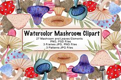 Watercolor Mushroom Collection Product Image 1