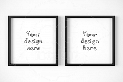 Kit x2 classic square frames mockup Product Image 1