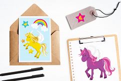 Unicorns and Rainbows graphics and illustrations Product Image 4