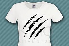 Distressed Wolf Claw scratch Marks SVG files for Cricut Silhouette Grunge vector graphic tshirt design Product Image 1