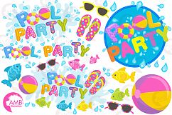 Pool party elements clipart, graphics pack AMB-902 Product Image 5