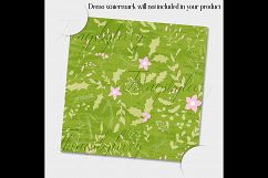 12 Winter Floral Digital Papers in Aloe and Hot Pink Color Product Image 4