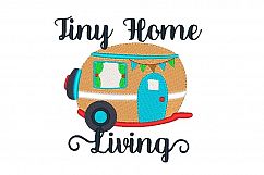 Tiny Home Machine Embroidery Design Camping Design 6 Sizes Product Image 1