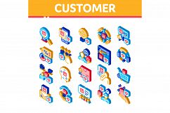 Buyer Customer Journey Isometric Icons Set Vector Product Image 1