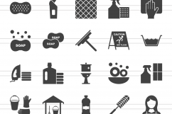 50 Cleaning Services Glyph Icons Product Image 2