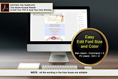 Gold, Floral Wedding Invitation Template, DAD_02 Product Image 2