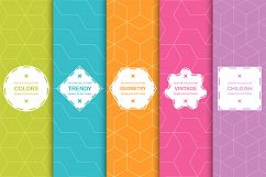 Vibrant seamless geometric patterns Product Image 1
