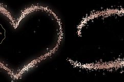 Rose Gold Dust Clipart - Pink Glitter Overlay Product Image 2