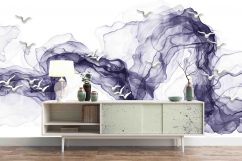 Purple Watercolor design for your Wallpaper Prints PSD Product Image 1