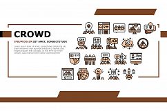 Crowdsourcing Business Landing Header Vector Product Image 1