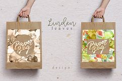 Watercolor linden leaves PNG set Product Image 3