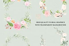 Blush cream. Floral watercolor clip art. Product Image 7