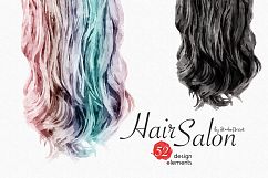Hair Salon Watercolor Illustrations Product Image 5