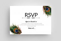 Feathery Wedding Invitation Cards Pack Product Image 4