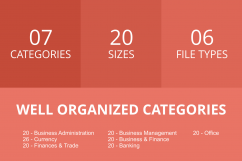 146 Business &amp; Finance Line Multicolor B/G Icons Product Image 3