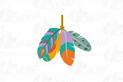 Tribal clip art collection, BOHO clip art, Bohemian dreamcatcher, feathers, arrows, tipi, bull skull. Svg, eps, dxf, png AI vector files Product Image 13
