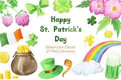 Watercolor St Patricks Day Collection Product Image 1