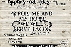 As For Me and My House We Will Serve Tacos//SVG//EPS//DXF Product Image 2