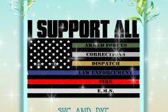 I Support All USA Flag SVG DXF Files for Cricut Silhouette Product Image 6