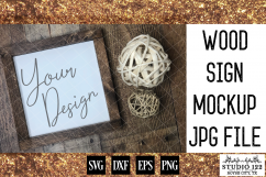 Wood Sign Mockup JPG Product Image 1