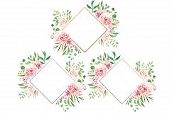 Watercolor Floral Geometric Frames Product Image 6