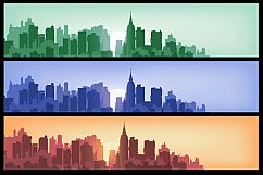 Set of city landscapes backgrounds  Product Image 4