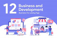 12 Business and Development Illustration for Landing Page Product Image 1