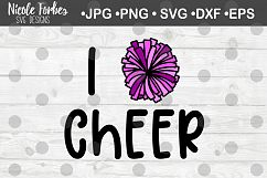 I love Cheer SVG Cut File Product Image 1