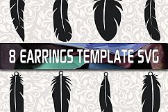 144 Earrings template SVG - Cut files - Leather earrings SVG Product Image 4