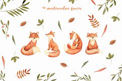 Watercolor Autumn Fox Product Image 5