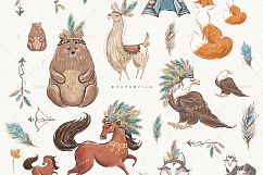 Boho Animals Clipart Product Image 3