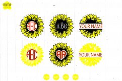 Sunflower Monogram Svg Product Image 1