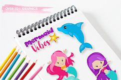 friendly mermaids graphics and illustrations Product Image 3