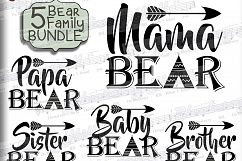 Bear family Bundle SVG -Bundle svg digital - Mama Bear Papa Product Image 1