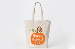 Happy Harvest SVG - Fall SVG Cut File - DXF EPS PNG JPG PDF Product Image 7
