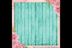 16 Aquamarine Wood Texture Digital Papers, Barn Wood Papers Product Image 3