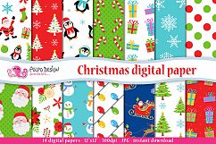 Christmas digital paper Product Image 1
