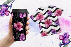 Purple Alstroemeria PNG watercolor set Product Image 6