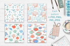 Collection of Watercolor Seamless Patterns Product Image 2