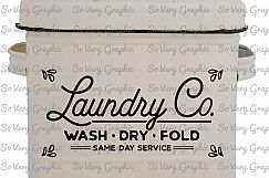 Laundry Company Sign | Wash Dry Fold | SVG Cut| PNG Print Product Image 3