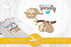 Lazy Sloths cutting files svg, dxf, pdf, eps included - cut files for cricut and silhouette - Cutting Files SVG Product Image 1