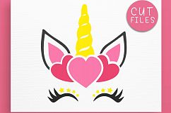 Unicorn SVG - Unicorn face SVG - Unicorn cut files DXF Product Image 2