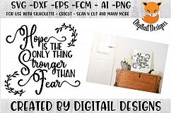 Hope SVG - png - eps - dxf - ai - fcm - Product Image 1