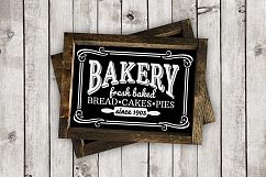 Vintage Bakery Sign Cut File - SVG DXF EPS AI JPG PNG Product Image 3