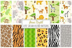 Safari Animals Digital Paper and Vector Patterns Product Image 1