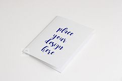 Monochromatic Greeting Card Mock up minimal vertical blank cards mockup white display stock photo psd smart template stationery Product Image 1