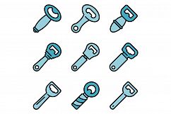 Bottle-opener icons vector flat Product Image 1